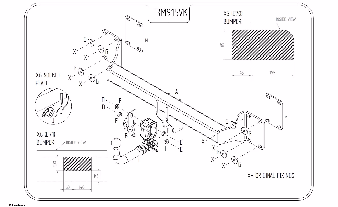 BMW X6 Tow Bar 2008 to 2019 E71 / F16 – Tow Trust Detachable Tow Bars