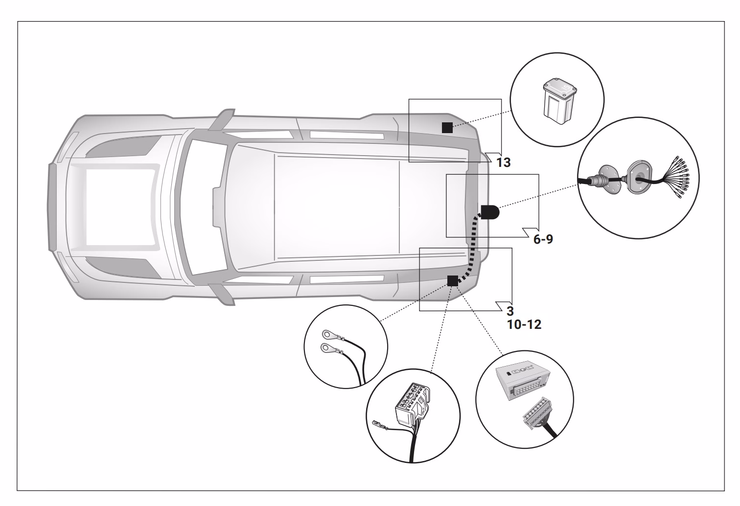 Land Rover Defender L663 Jun 2020 to 2025 - 13 Pin Dedicated Tow Bar Wiring Kit - Image 2